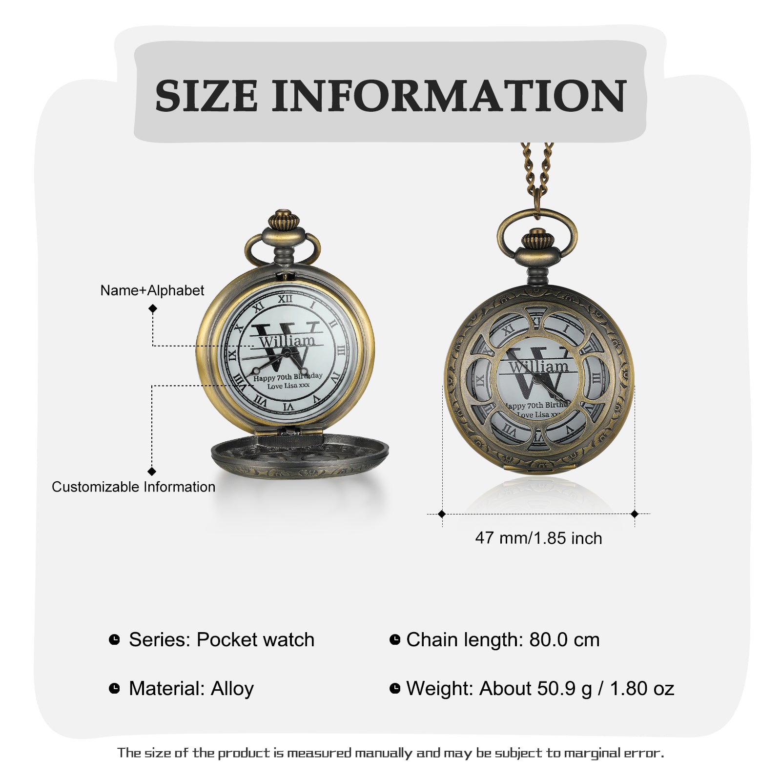 Custom Name Pocket Watch