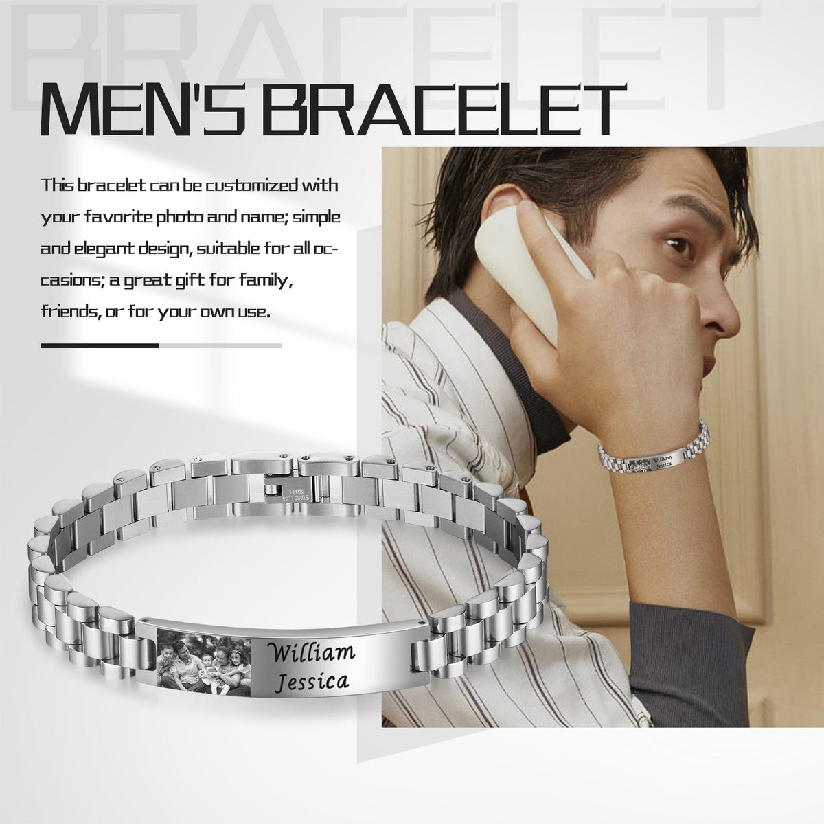 Custom Photo Stainelss Steel Bracelet