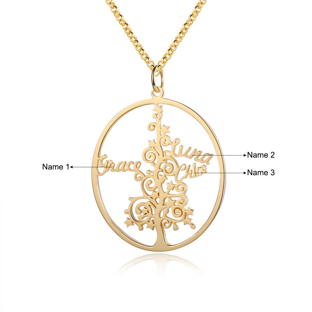 Christmas Tree Custom Name Necklace