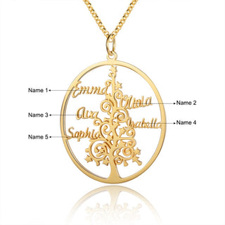 Christmas Tree Custom Name Necklace
