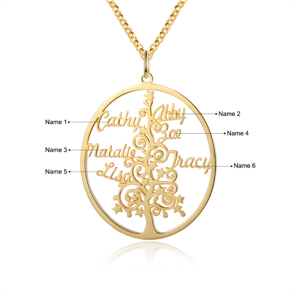 Christmas Tree Custom Name Necklace