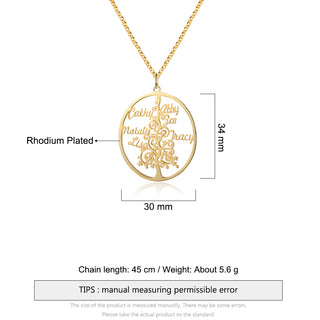 Christmas Tree Custom Name Necklace