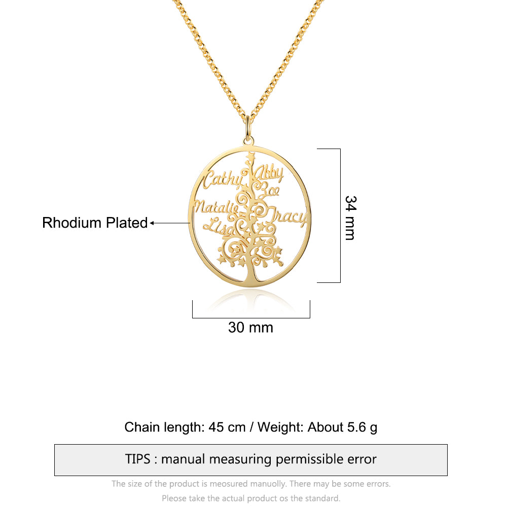 Christmas Tree Custom Name Necklace