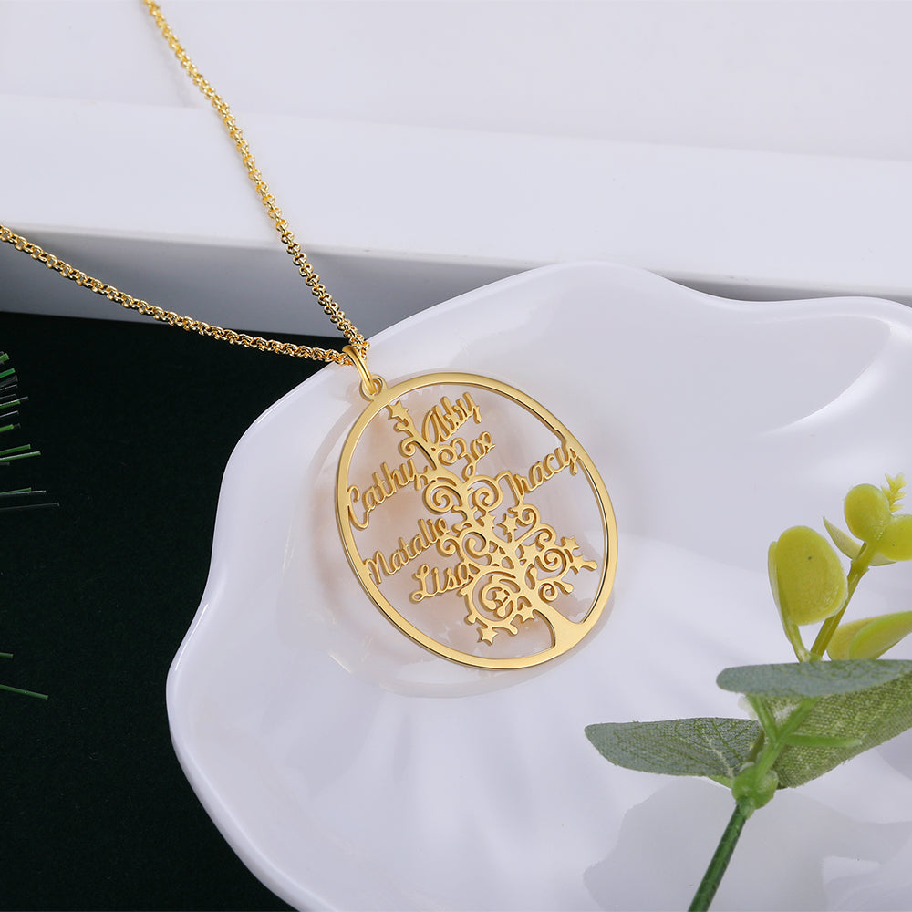 Christmas Tree Custom Name Necklace