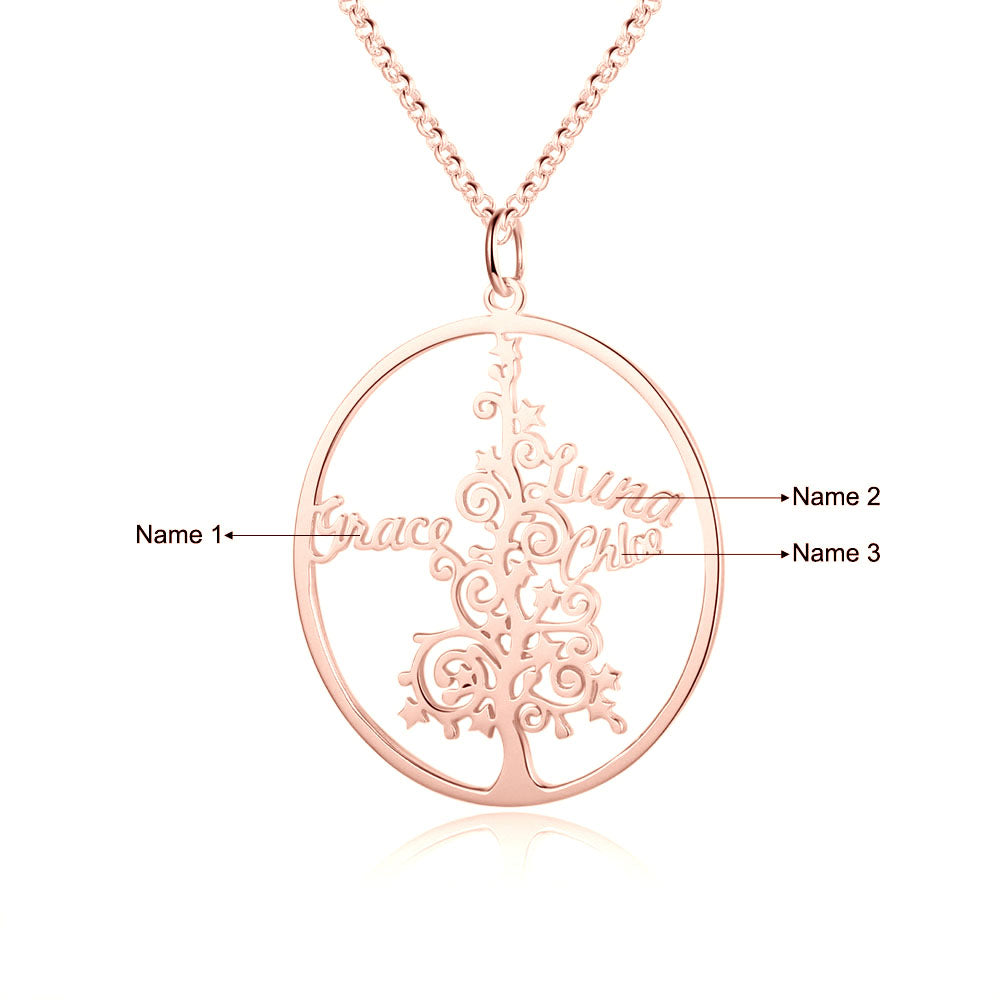 Christmas Tree Custom Name Necklace