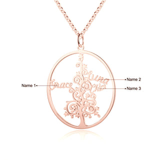Christmas Tree Custom Name Necklace