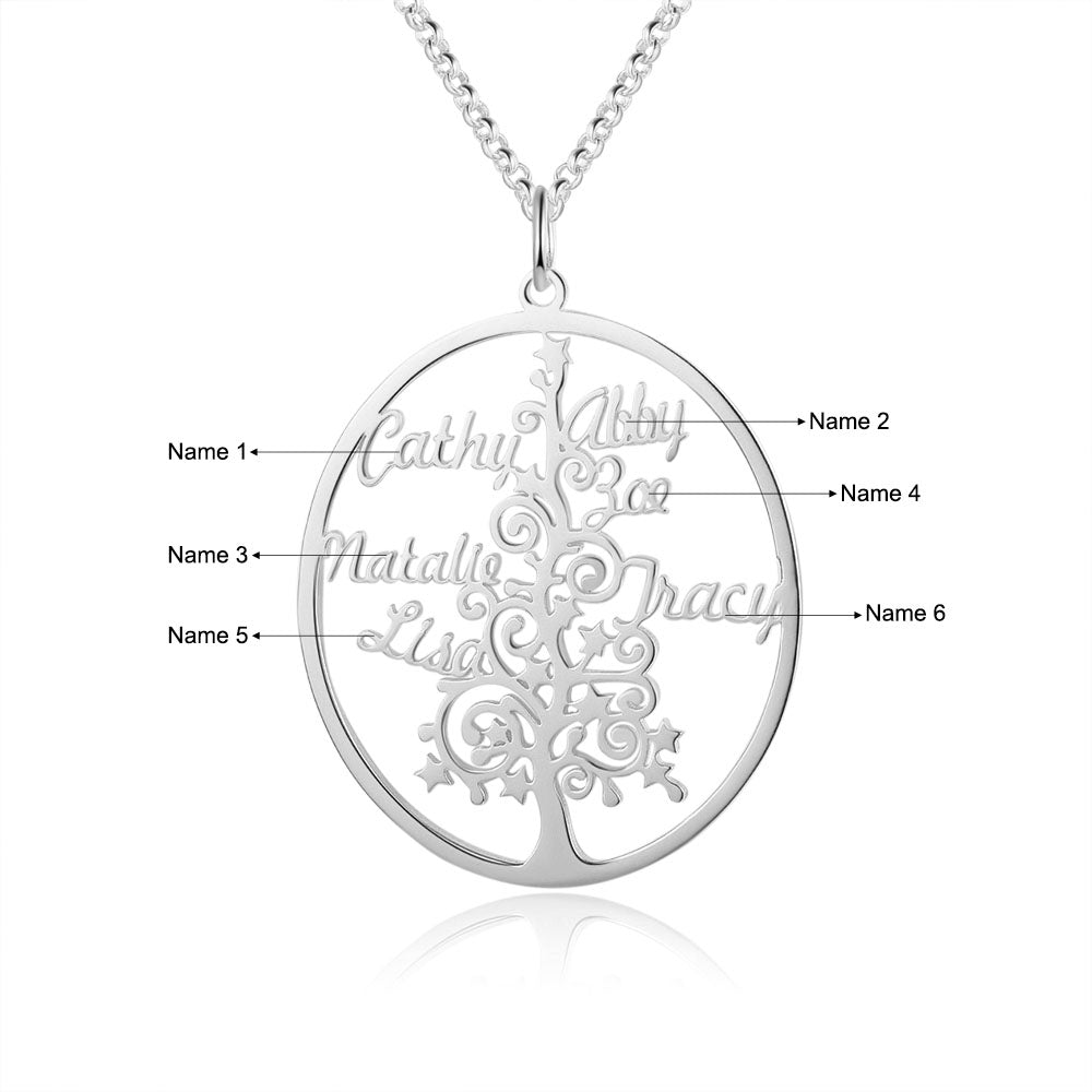 Christmas Tree Custom Name Necklace