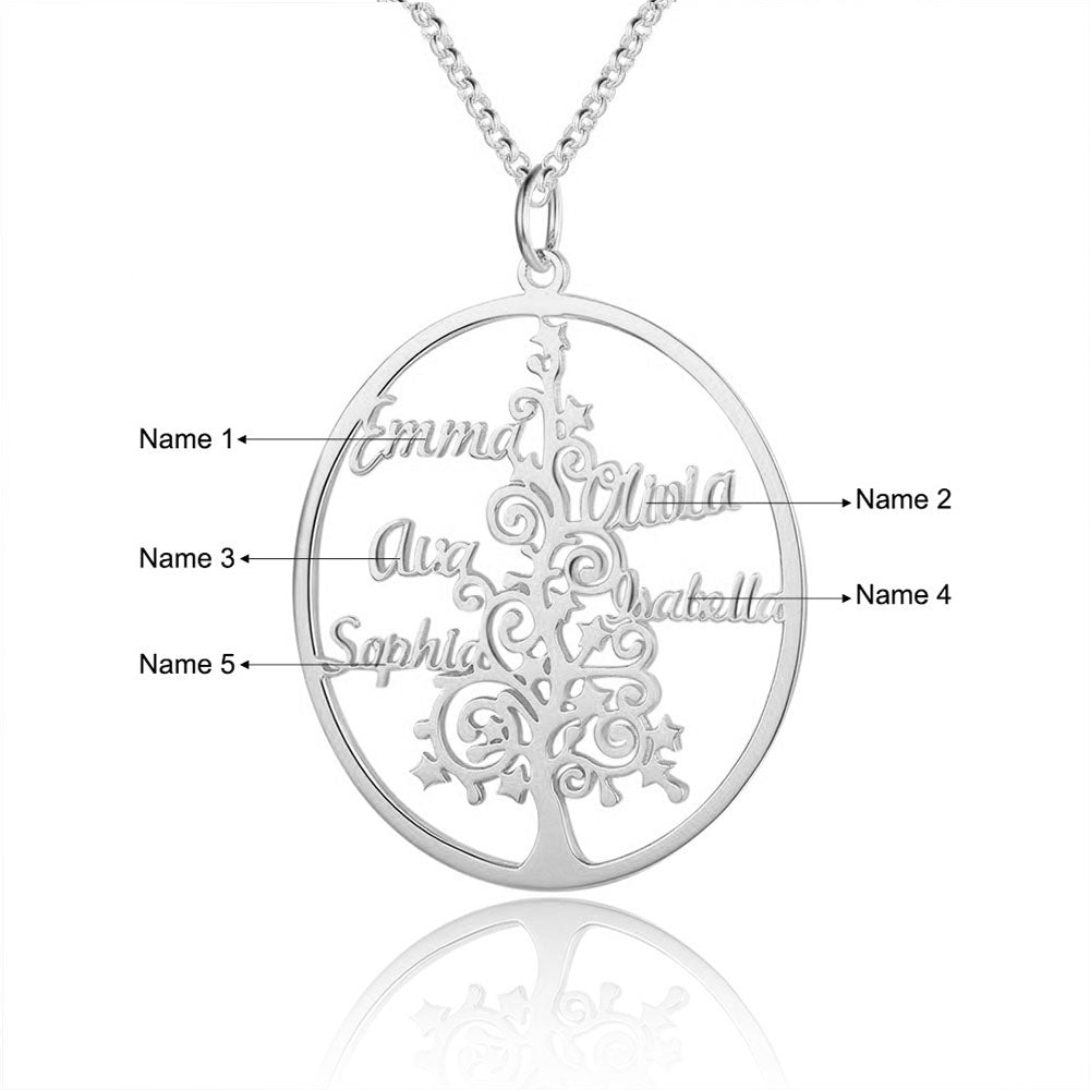 Christmas Tree Custom Name Necklace