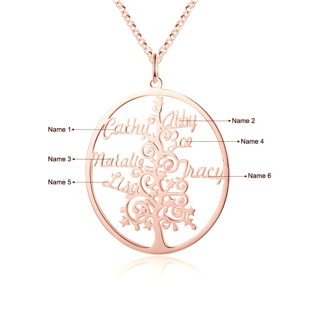 Christmas Tree Custom Name Necklace