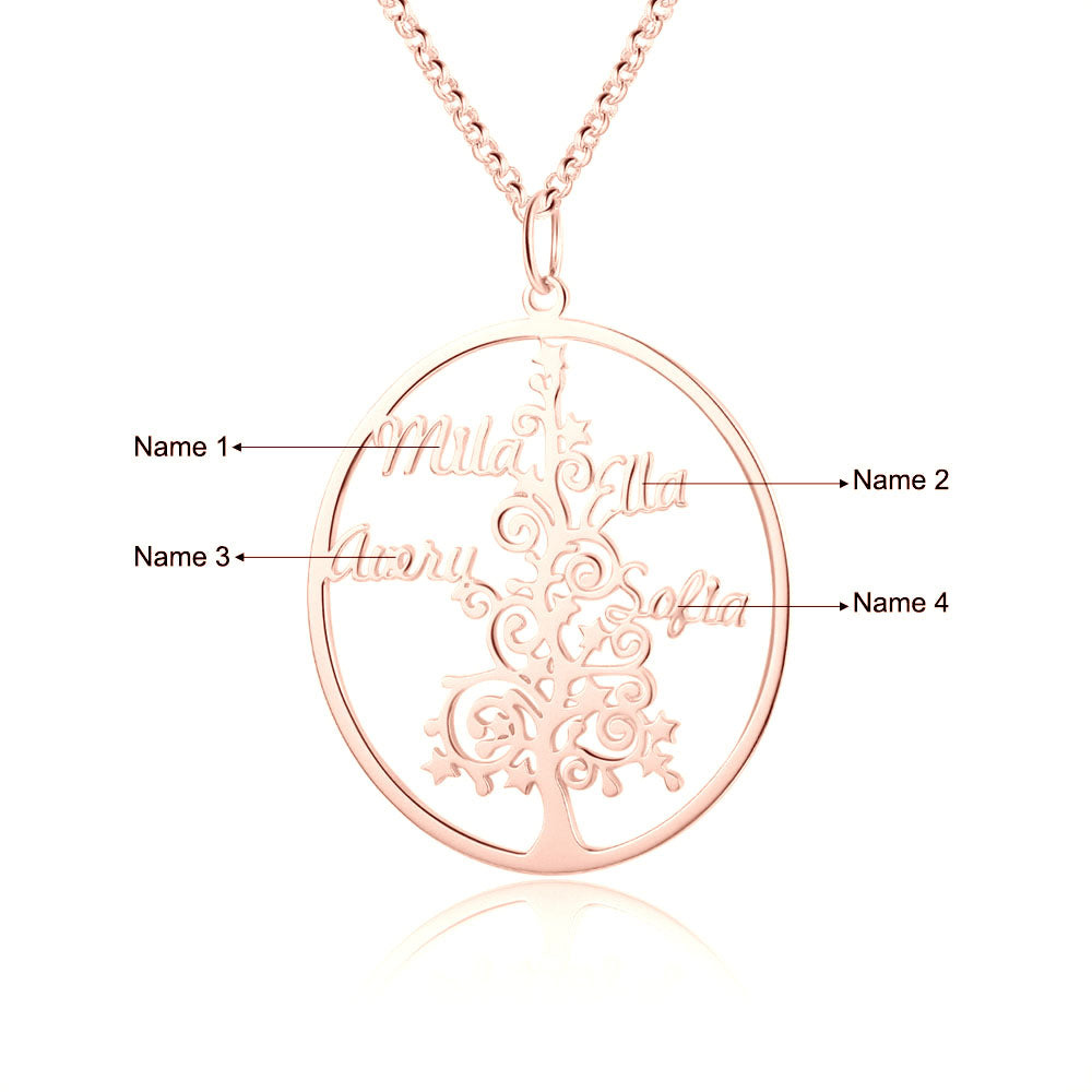Christmas Tree Custom Name Necklace