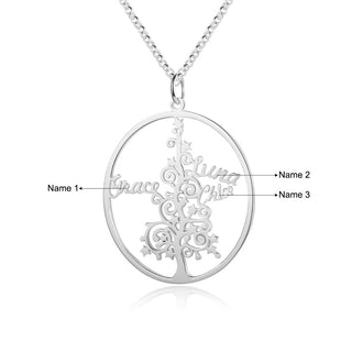 Christmas Tree Custom Name Necklace