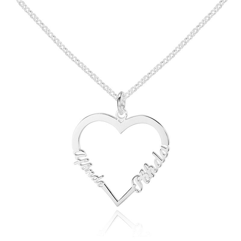 Custom Heart Name Necklace