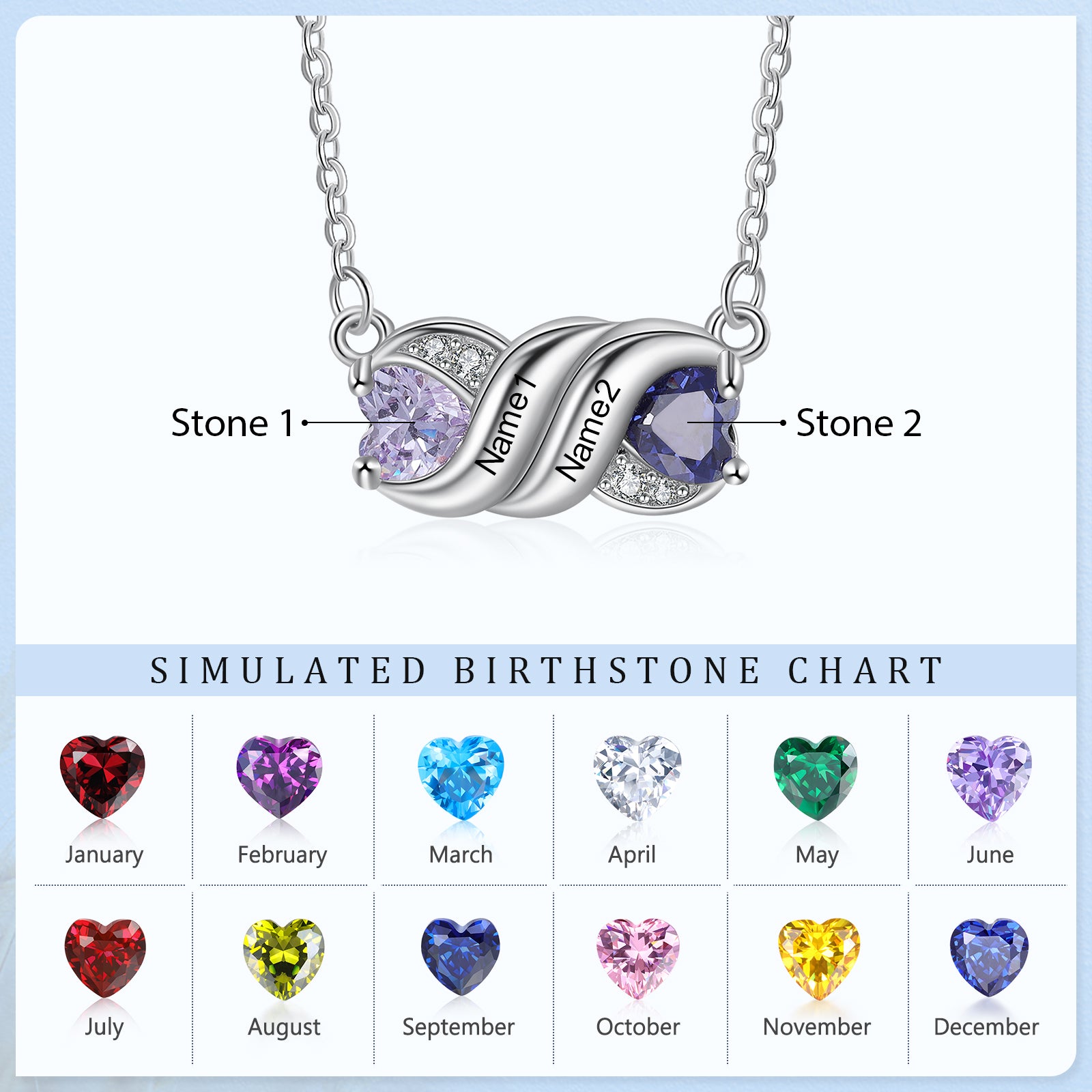 Custom Birthstone Necklace
