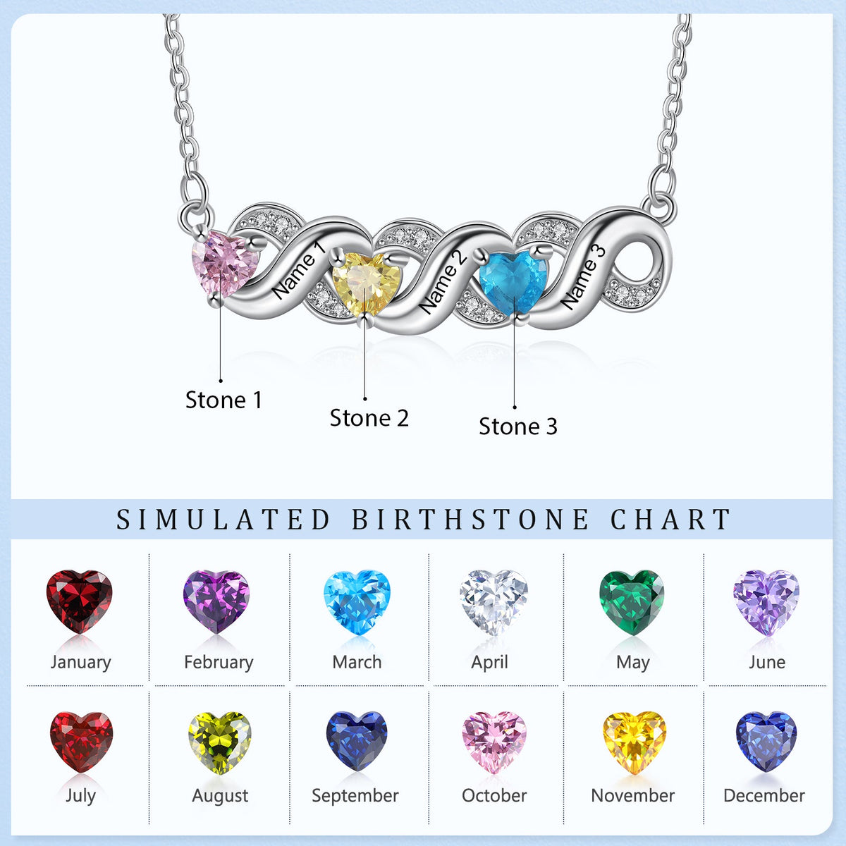 Custom Birthstone Necklace