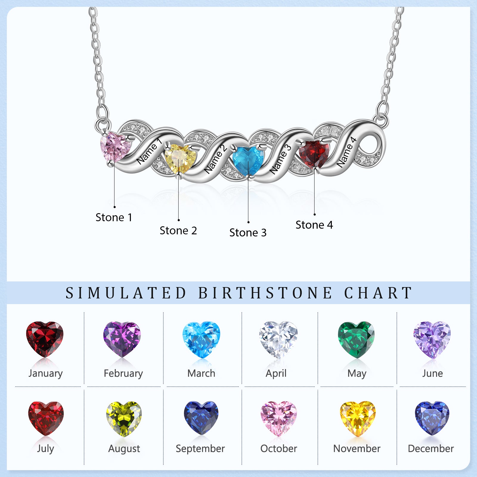Custom Birthstone Necklace