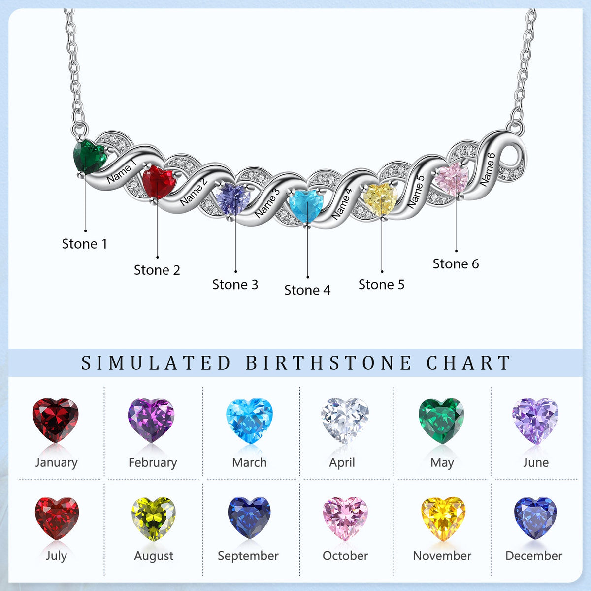 Custom Birthstone Necklace