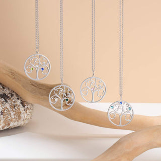 925 Sterling Silver Personalized Family Tree Name Necklace