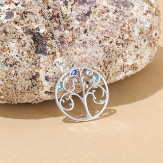 925 Sterling Silver Personalized Family Tree Name Necklace
