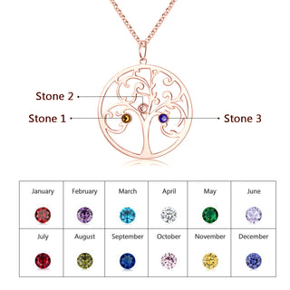 925 Sterling Silver Personalized Family Tree Name Necklace