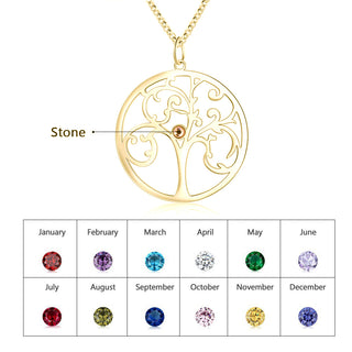 925 Sterling Silver Personalized Family Tree Name Necklace