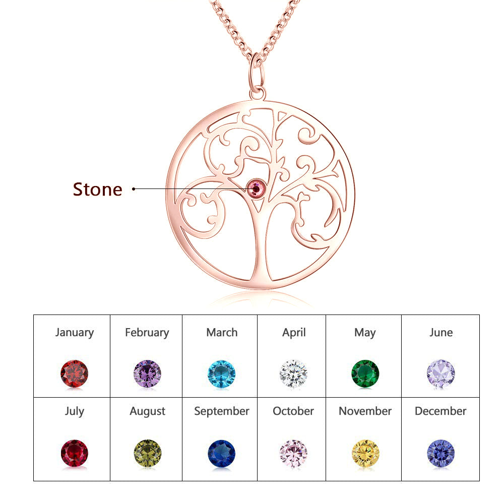 925 Sterling Silver Personalized Family Tree Name Necklace