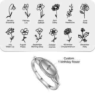 Custom Birthflower Ring