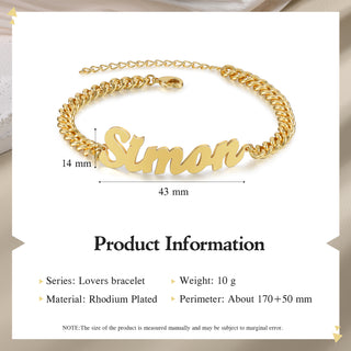 Custom Name Couple Bracelet