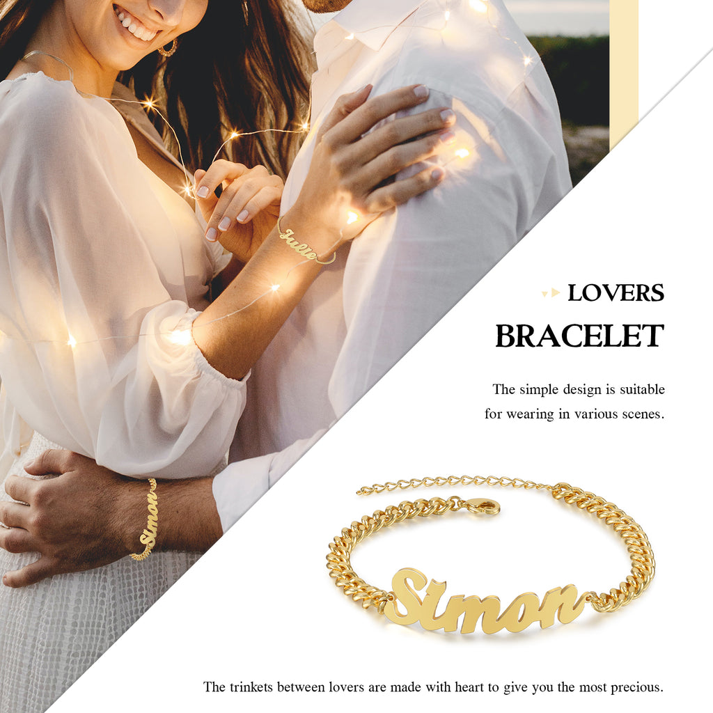 Custom Name Couple Bracelet