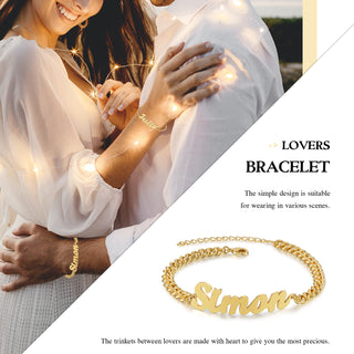Custom Name Couple Bracelet