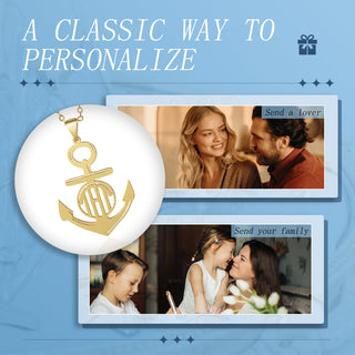 Custom Anchor Name Necklace