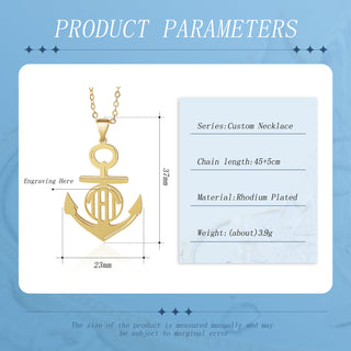 Custom Anchor Name Necklace