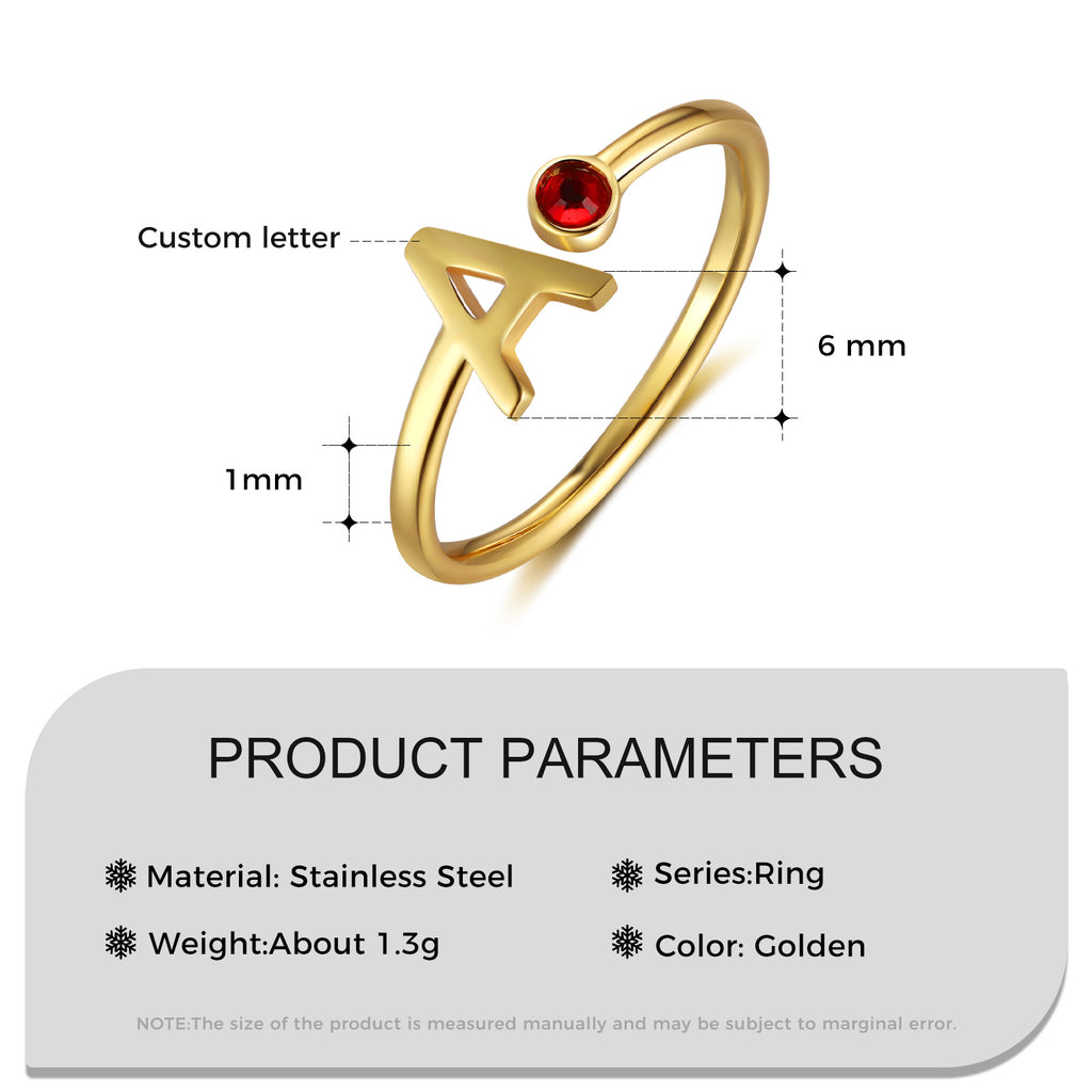 Custom Letter Ring