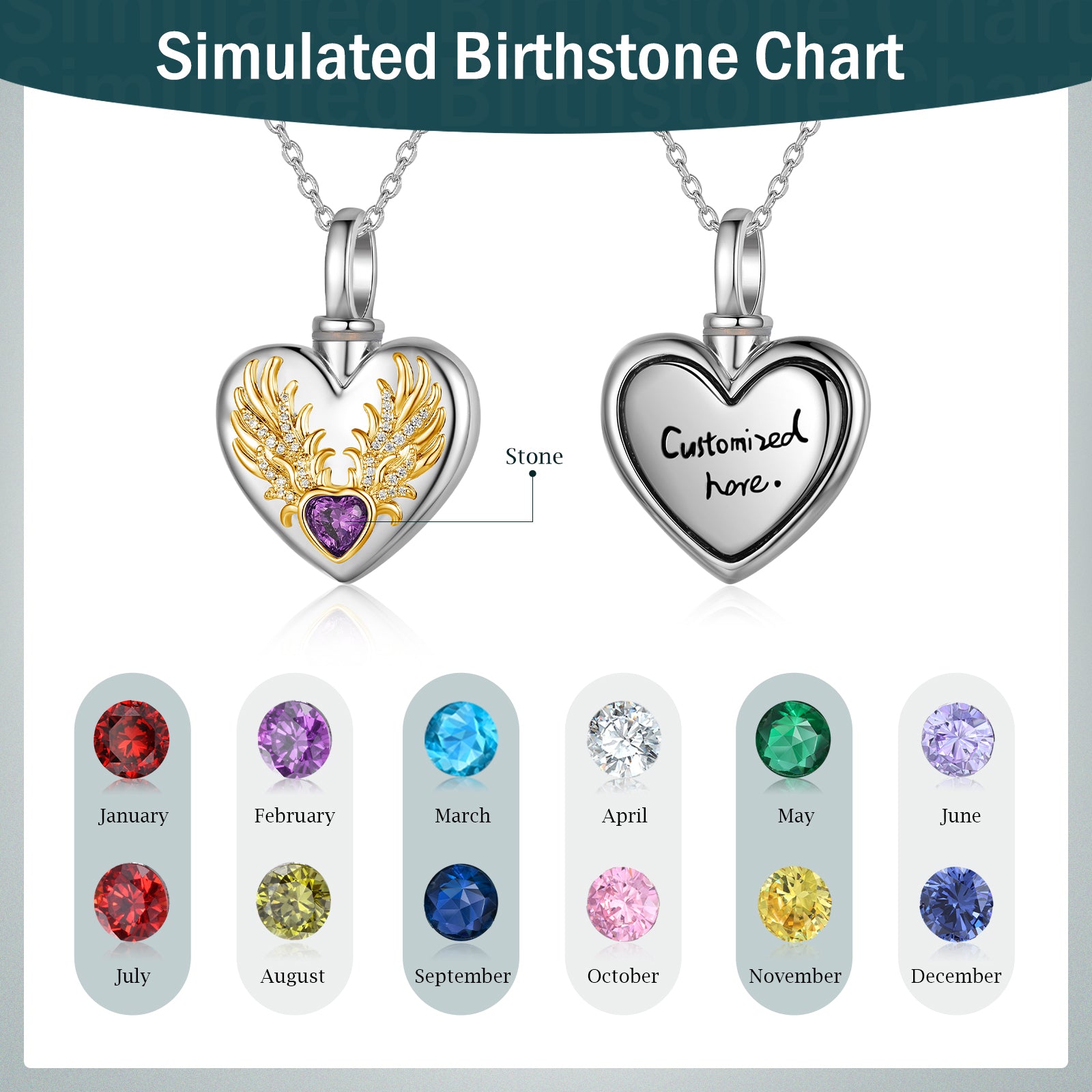 Custom Heart Ashes Necklace
