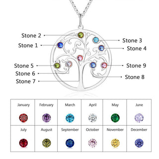 Copper Personalized Family Tree Name Necklace
