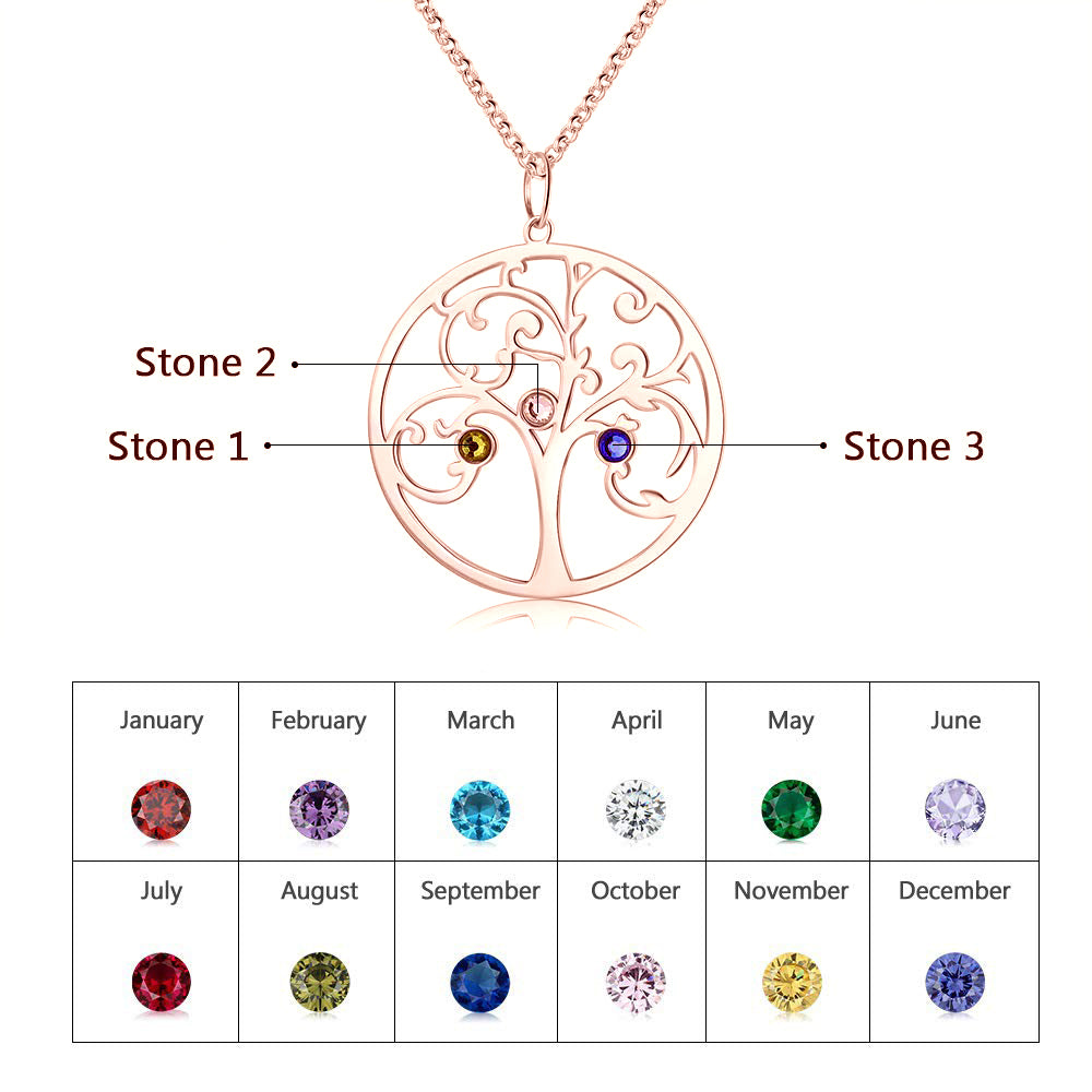 Copper Personalized Family Tree Name Necklace