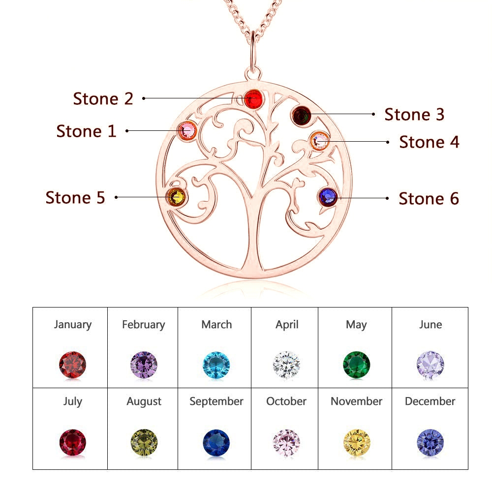 Copper Personalized Family Tree Name Necklace