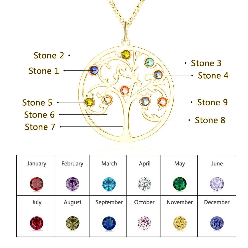 Copper Personalized Family Tree Name Necklace