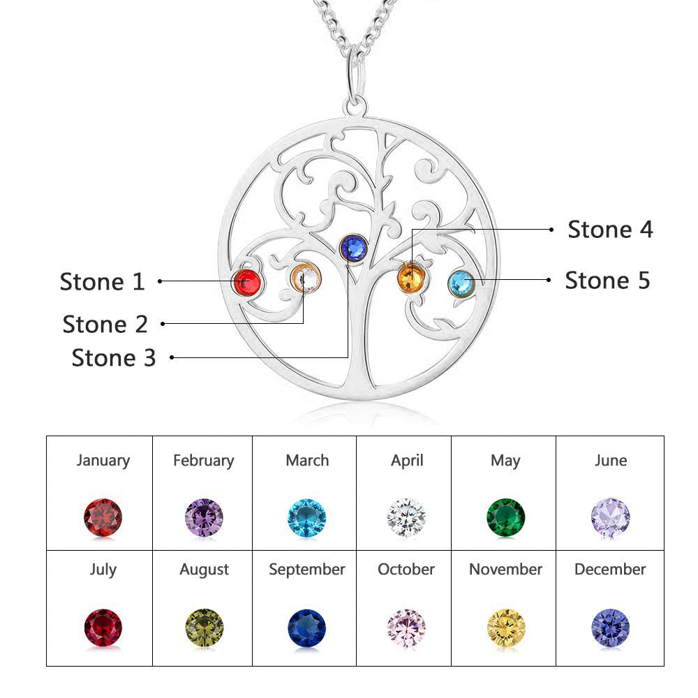 Copper Personalized Family Tree Name Necklace