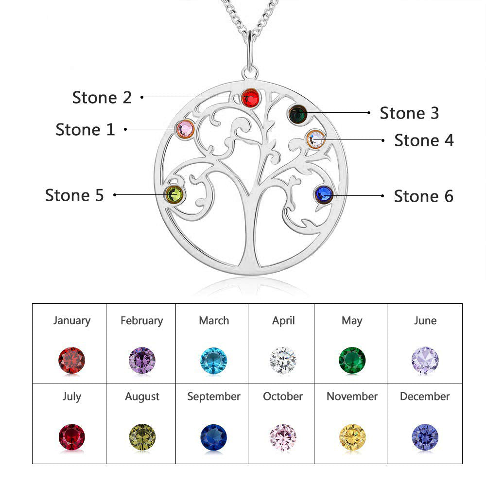 Copper Personalized Family Tree Name Necklace