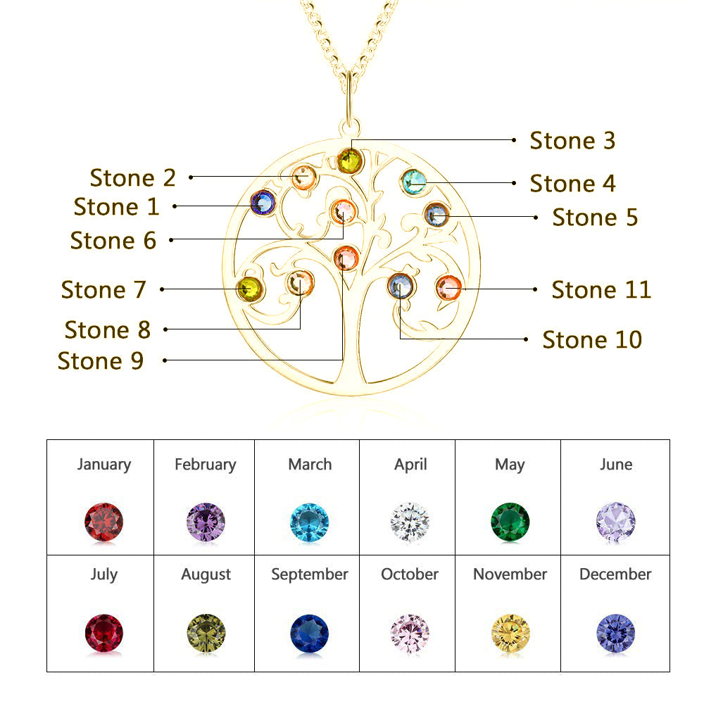Copper Personalized Family Tree Name Necklace