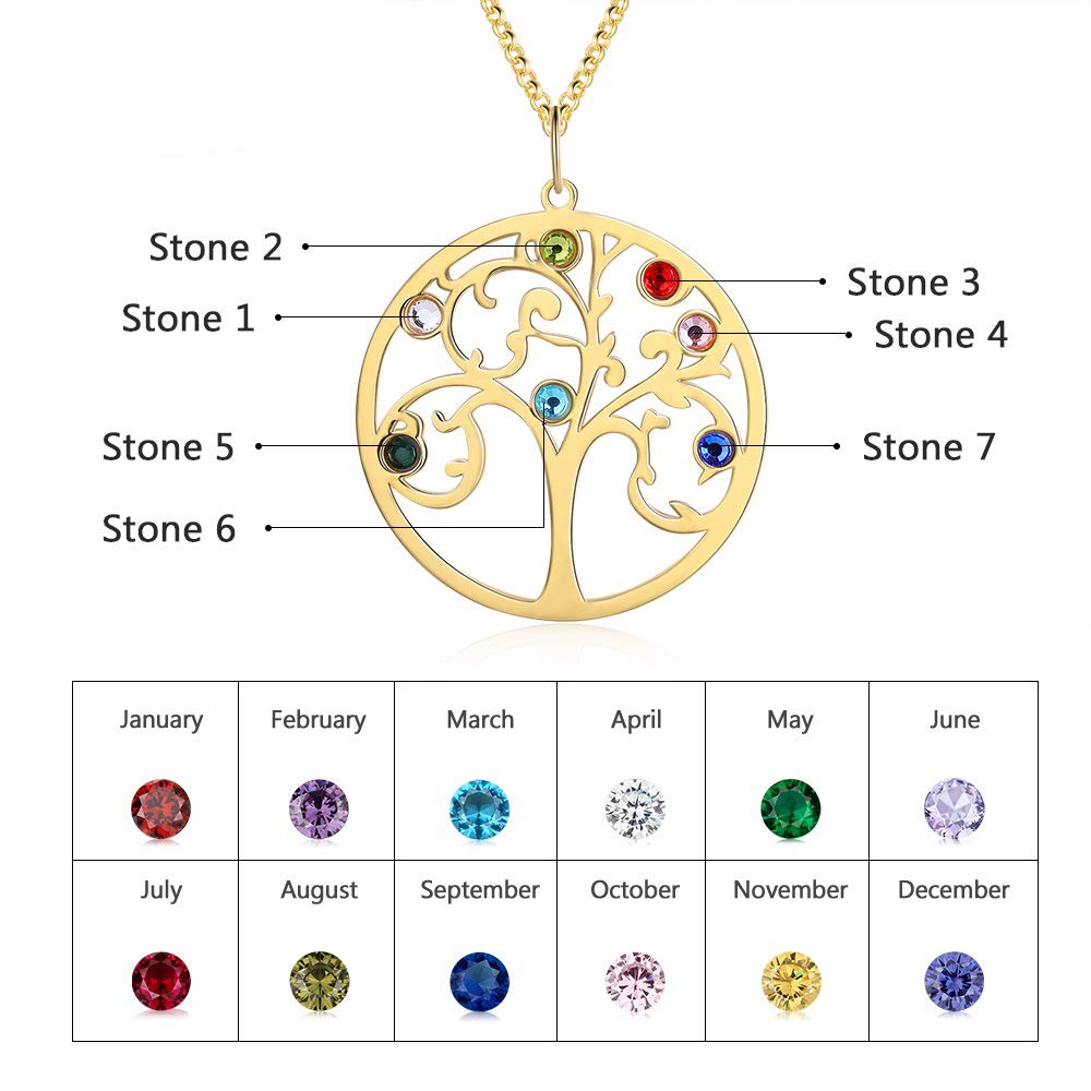Copper Personalized Family Tree Name Necklace
