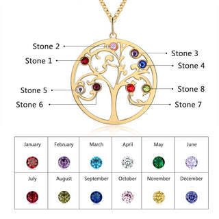 Copper Personalized Family Tree Name Necklace