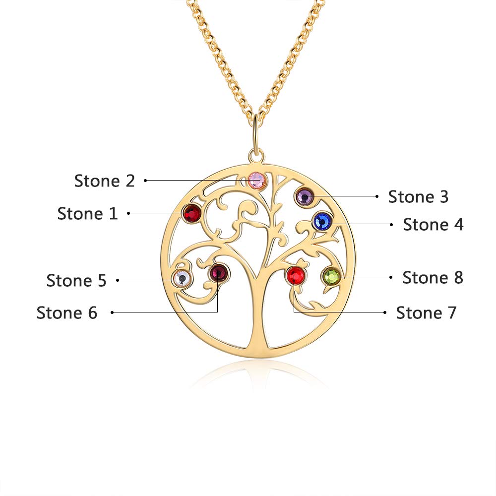 Copper Personalized Family Tree Name Necklace