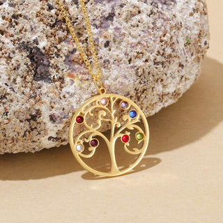 Copper Personalized Family Tree Name Necklace