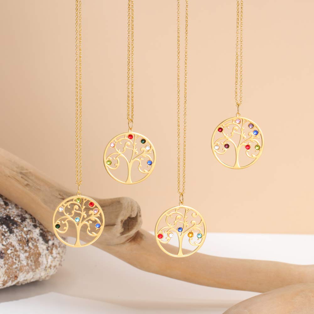 Copper Personalized Family Tree Name Necklace