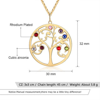 Copper Personalized Family Tree Name Necklace