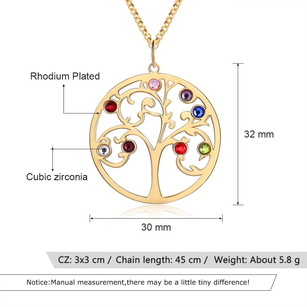 Copper Personalized Family Tree Name Necklace