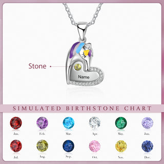 Custom Heart Animal Horse Necklace