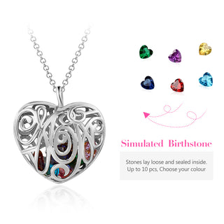 Custom Birthstone Cage Necklace