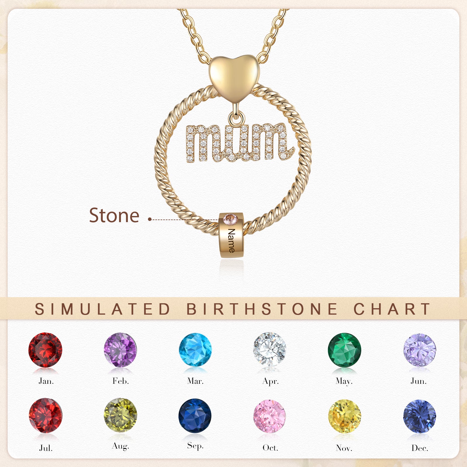 Mother's Gift Custom Mom Necklace
